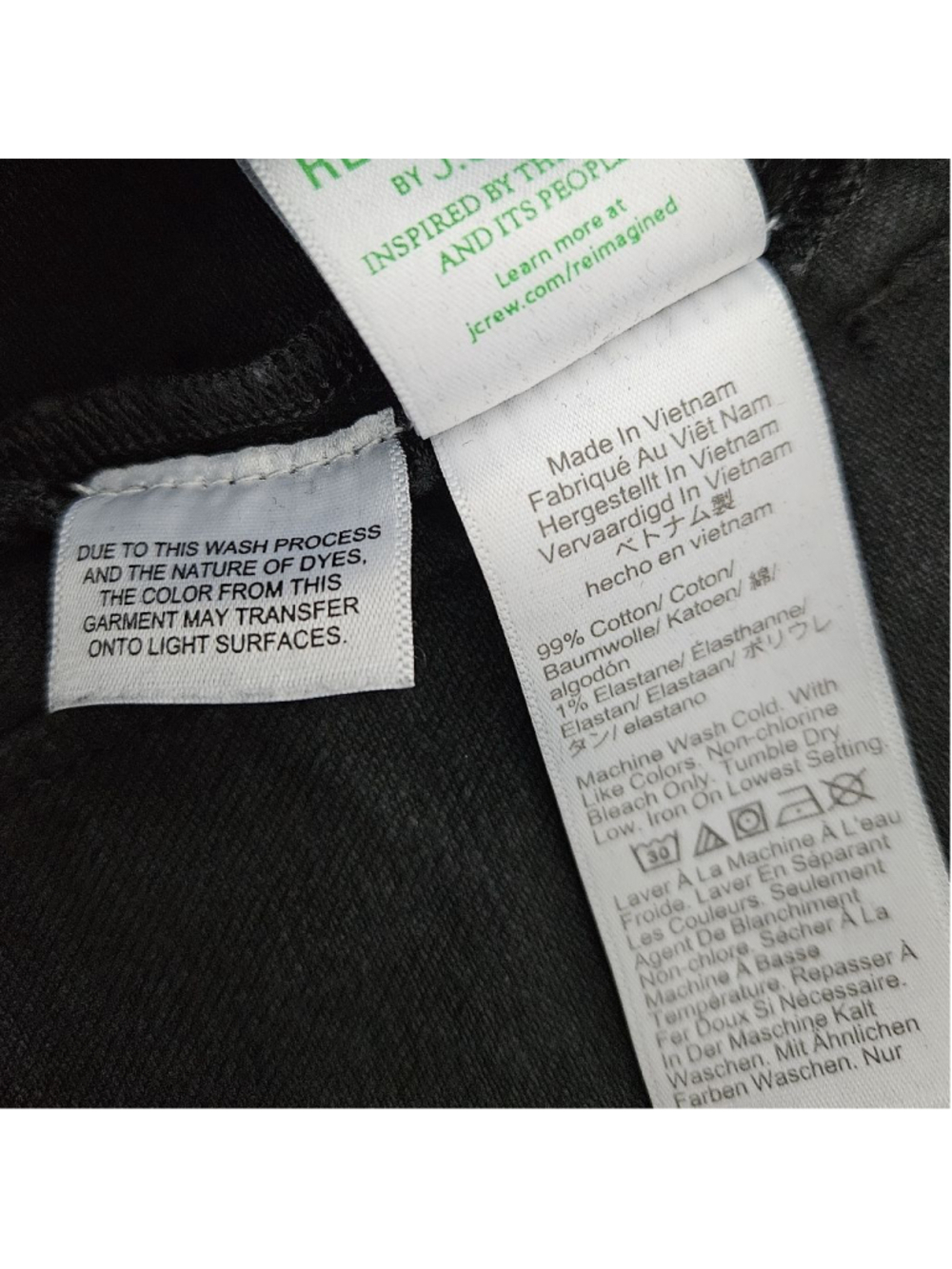 J.Crew '96 Slim Flare High Rise Jeans Size 27 Black Retro 90's Style - Picture 8 of 13